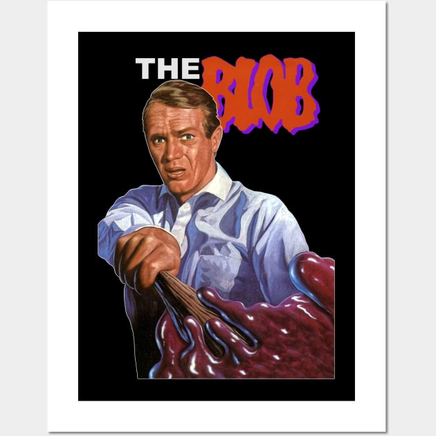 THE BLOB Retro Cult Classic Horror McQueen Design Wall Art by darklordpug